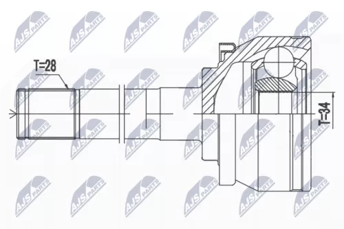 Homokineet reparatie set, aandrijfas