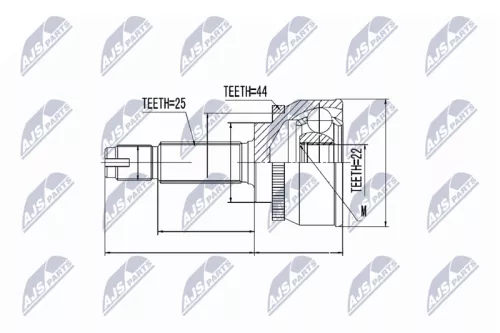 Homokineet reparatie set, aandrijfas