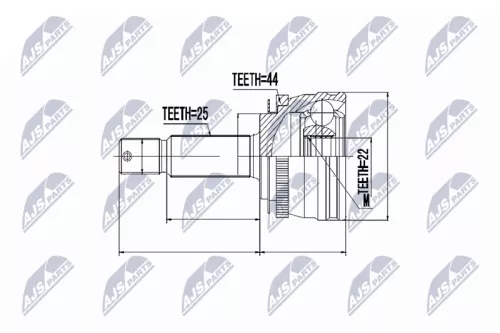 Homokineet reparatie set, aandrijfas