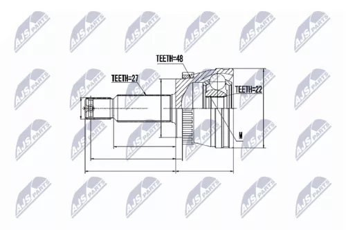 Homokineet reparatie set, aandrijfas