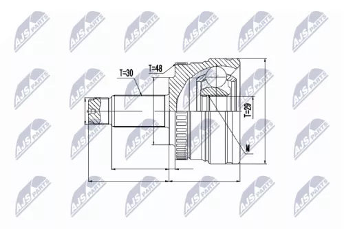 Homokineet reparatie set, aandrijfas