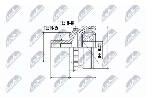 Homokineet reparatie set, aandrijfas