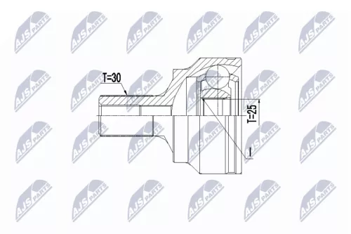 Homokineet reparatie set, aandrijfas
