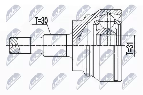 Homokineet reparatie set, aandrijfas
