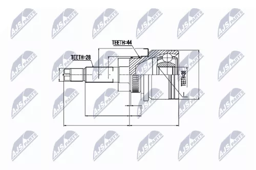 Homokineet reparatie set, aandrijfas