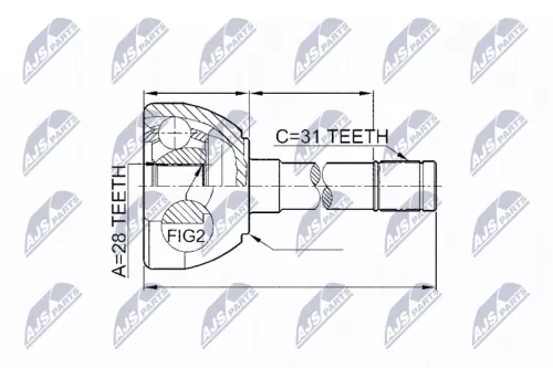 Homokineet reparatie set, aandrijfas