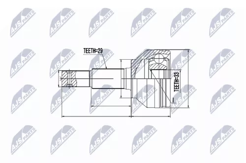 Homokineet reparatie set, aandrijfas