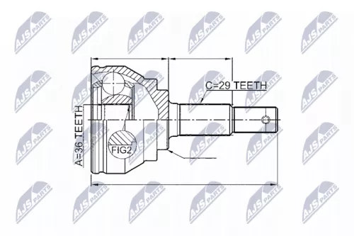 Homokineet reparatie set, aandrijfas