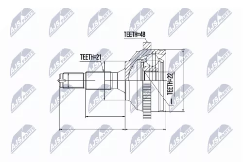 Homokineet reparatie set, aandrijfas