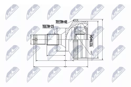 Homokineet reparatie set, aandrijfas