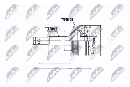 Homokineet reparatie set, aandrijfas