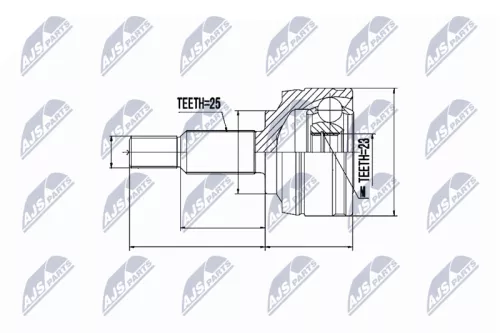Homokineet reparatie set, aandrijfas
