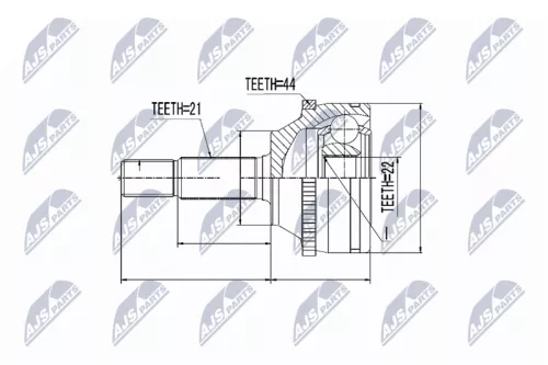 Homokineet reparatie set, aandrijfas