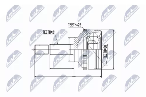Homokineet reparatie set, aandrijfas