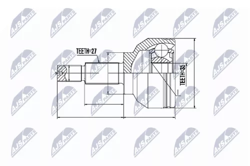 Homokineet reparatie set, aandrijfas