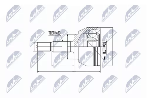 Homokineet reparatie set, aandrijfas