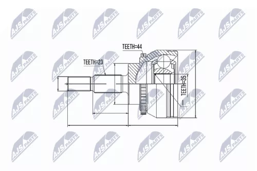 Homokineet reparatie set, aandrijfas