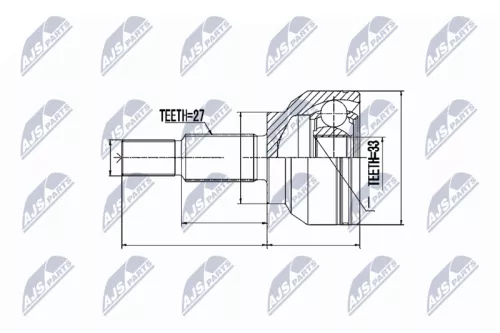Homokineet reparatie set, aandrijfas