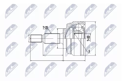 Homokineet reparatie set, aandrijfas