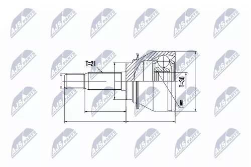 Homokineet reparatie set, aandrijfas