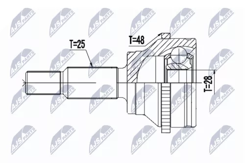 Homokineet reparatie set, aandrijfas