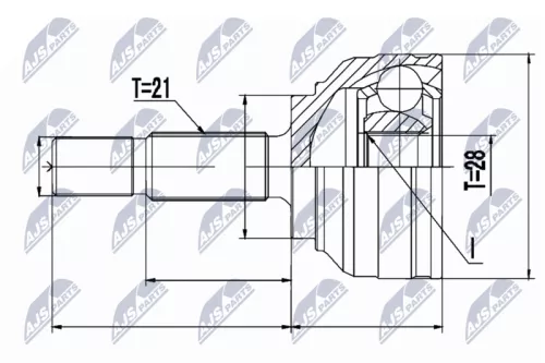 Homokineet reparatie set, aandrijfas