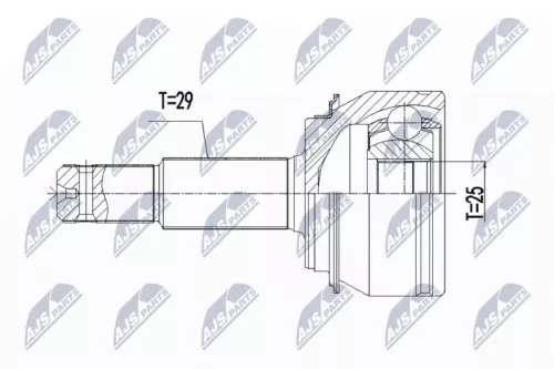 Homokineet reparatie set, aandrijfas