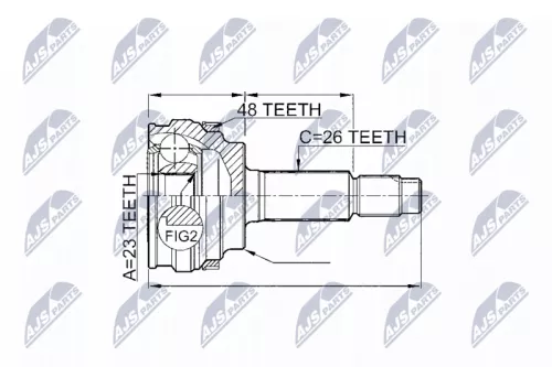 Homokineet reparatie set, aandrijfas