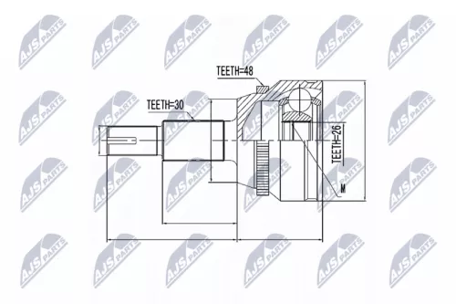 Homokineet reparatie set, aandrijfas