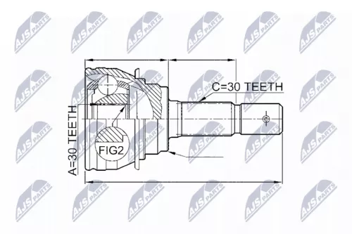 Homokineet reparatie set, aandrijfas