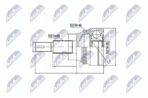Homokineet reparatie set, aandrijfas