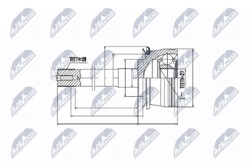 Homokineet reparatie set, aandrijfas