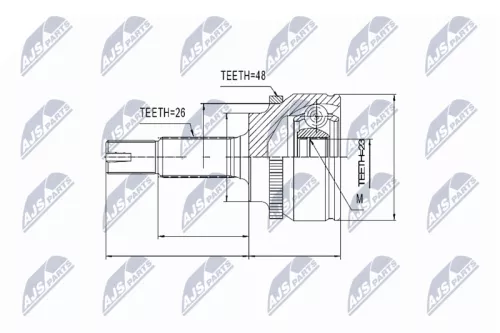 Homokineet reparatie set, aandrijfas