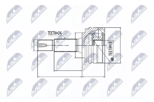 Homokineet reparatie set, aandrijfas