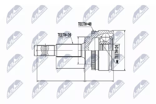 Homokineet reparatie set, aandrijfas