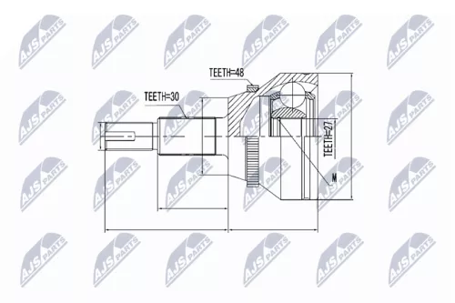 Homokineet reparatie set, aandrijfas