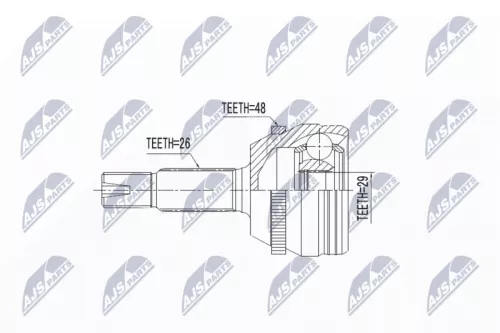 Homokineet reparatie set, aandrijfas