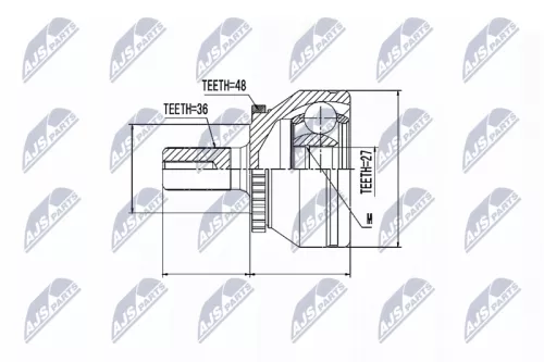 Homokineet reparatie set, aandrijfas