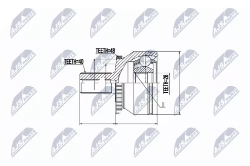 Homokineet reparatie set, aandrijfas