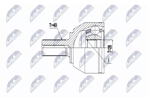 Homokineet reparatie set, aandrijfas