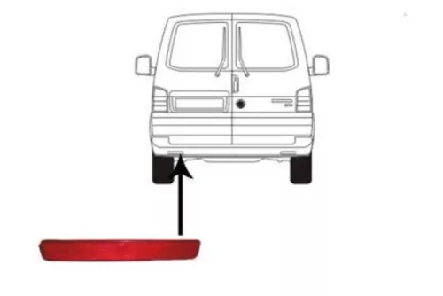 Bumper reflector links-achter-